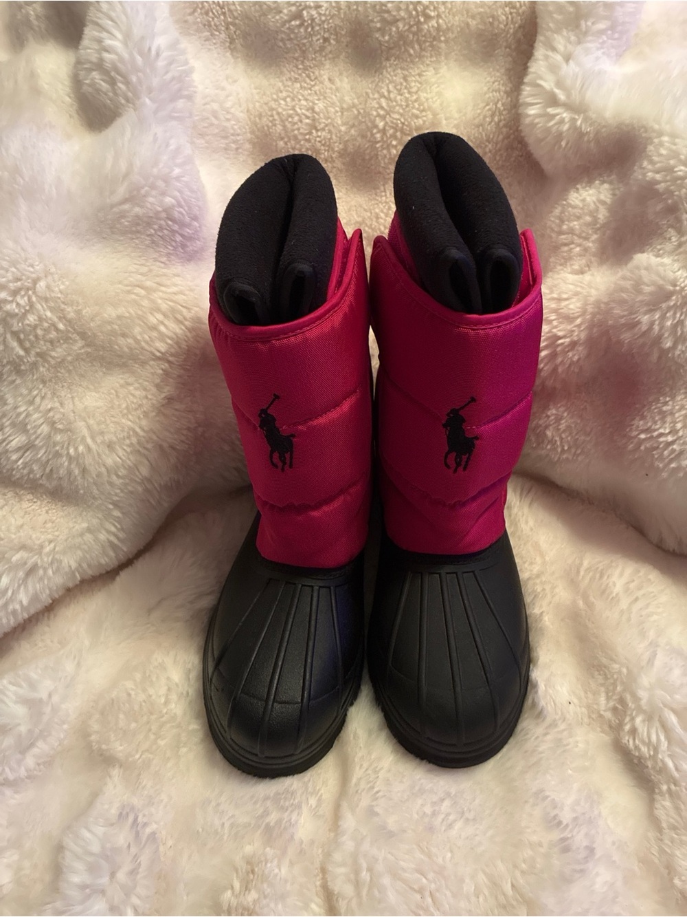 Polo Ralph Lauren Women's Vancouver EZ Quilted Duck Boots - Pink & Black